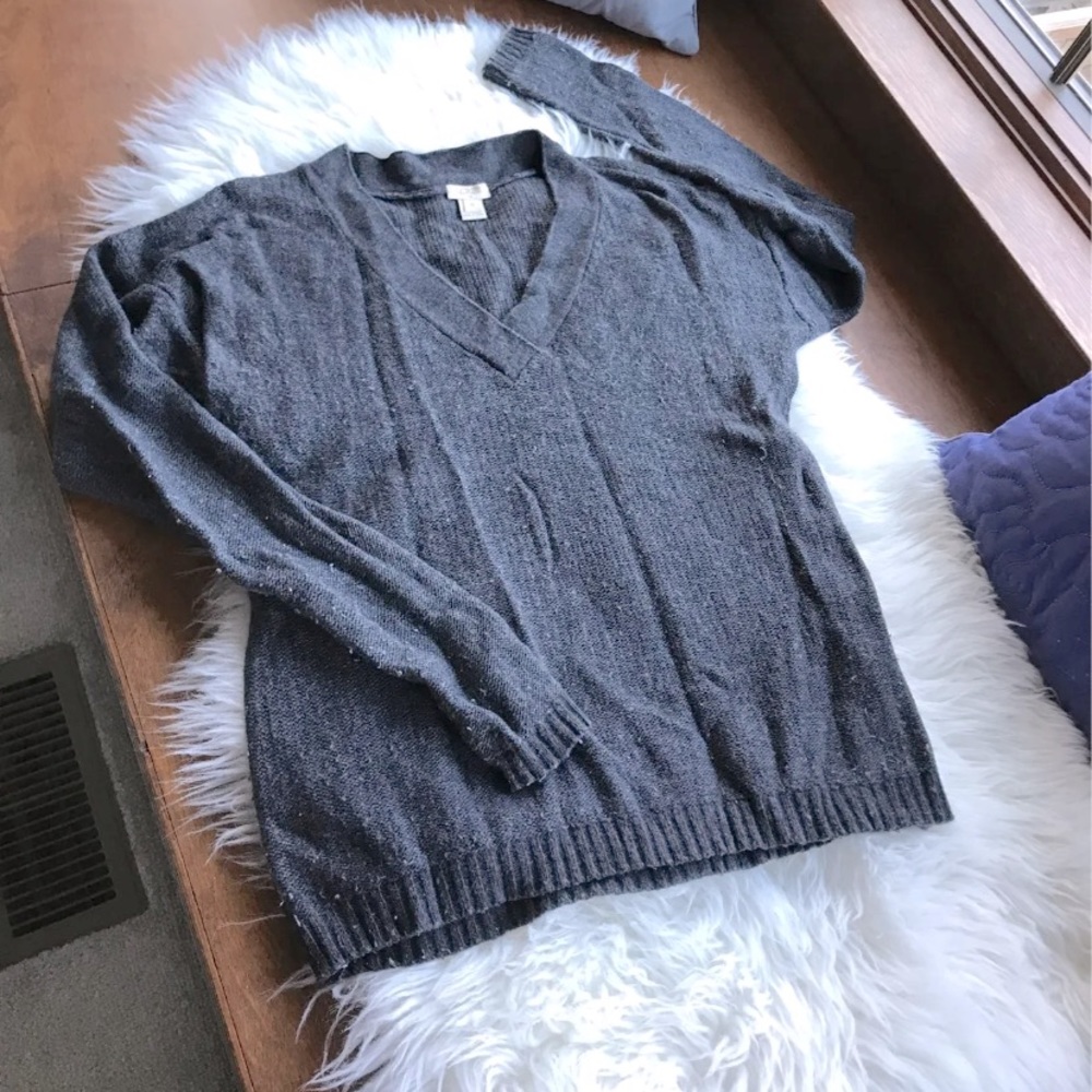 Cozy Gray J Crew Sweater